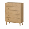 Cassettiera in legno di rovere con 6 cassetti