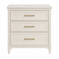 Cassettiera in legno bianco con 3 cassetti 78x42x78 cm