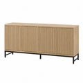 Credenza in Legno di Rovere con Struttura in Metallo