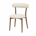 Sedia in legno con seduta in tessuto crema